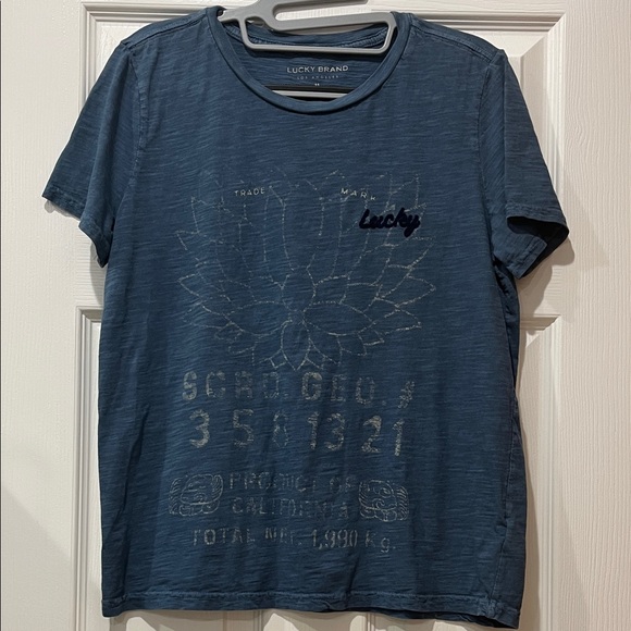 Lucky Brand Tops - 🌷3 Tops for $18 - Lucky Brand Slate Blue Graphic Short Sleeve Tee - Women's Sz M